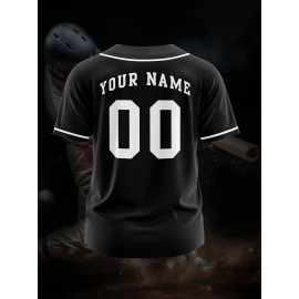 [Polyester Jersey] 100% Polyester Customizable Youngsters Baseball Jersey | Breathable & Washable, All-Over Print, Loose Fit, Sports & Casual Style for Boys & Girls - Perfect for Parties, Beach, Festive Occasions, Party Attire|Sporty Outfit