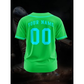 [Polyester Jersey] 100% Polyester Customizable Youngsters Baseball Jersey | Breathable & Washable, All-Over Print, Loose Fit, Sports & Casual Style for Boys & Girls - Perfect for Parties, Beach, Festive Occasions, Party Attire|Sporty Outfit