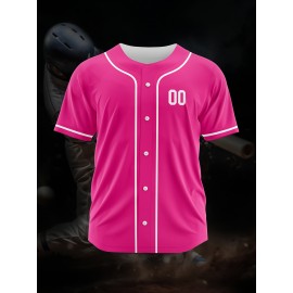 [Polyester Jersey] 100% Polyester Customizable Youngsters Baseball Jersey | Breathable & Washable, All-Over Print, Loose Fit, Sports & Casual Style for Boys & Girls - Perfect for Parties, Beach, Festive Occasions, Party Attire|Sporty Outfit