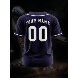 [Polyester Jersey] 100% Polyester Customizable Youngsters Baseball Jersey | Breathable & Washable, All-Over Print, Loose Fit, Sports & Casual Style for Boys & Girls - Perfect for Parties, Beach, Festive Occasions, Party Attire|Sporty Outfit