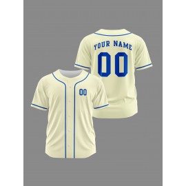 [Polyester Jersey] 100% Polyester Customizable Youngsters Baseball Jersey | Breathable & Washable, All-Over Print, Loose Fit, Sports & Casual Style for Boys & Girls - Perfect for Parties, Beach, Festive Occasions, Party Attire|Sporty Outfit