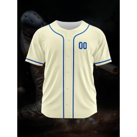 [Polyester Jersey] 100% Polyester Customizable Youngsters Baseball Jersey | Breathable & Washable, All-Over Print, Loose Fit, Sports & Casual Style for Boys & Girls - Perfect for Parties, Beach, Festive Occasions, Party Attire|Sporty Outfit