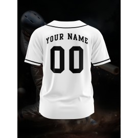 [Polyester Jersey] 100% Polyester Customizable Youngsters Baseball Jersey | Breathable & Washable, All-Over Print, Loose Fit, Sports & Casual Style for Boys & Girls - Perfect for Parties, Beach, Festive Occasions, Party Attire|Sporty Outfit