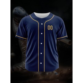 [Polyester Jersey] 100% Polyester Customizable Youngsters Baseball Jersey | Breathable & Washable, All-Over Print, Loose Fit, Sports & Casual Style for Boys & Girls - Perfect for Parties, Beach, Festive Occasions, Party Attire|Sporty Outfit