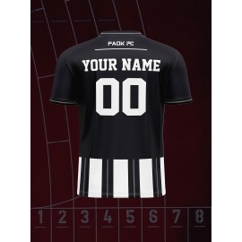 Customizable V-Neck Youngsters's Soccer Shirt - Comfortable Fit, Sports Leisure Outdoor Running Top with Personalized Name and Number