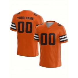Customized Football Jersey - Personalized Team Name & Number, V-Neck Sportswear, Lightweight Summer Football Shirt with Bold Print, Casual or Team Uniform for Sports & Casual Wear