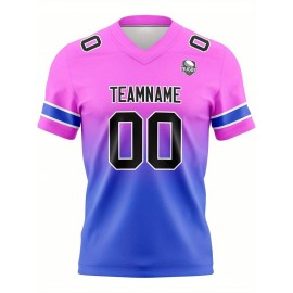 Customizable Women'S Football Jersey - Personalized Name, Number & Logo, Comfort Fit for Sports, Training & Casual Wear, Summer V-Neck T-Shirt with Bold Yellow & Red Design, Football Jersey, Nonelastic Fabric