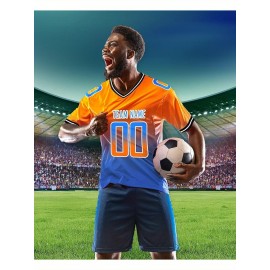 Customizable Women'S Football Jersey - Personalized Name & Team Number, V-Neck Sports Shirt with Red/White Stripe Design, Breathable Summer Casual & Team Uniform, Perfect Fan Gift for Soccer Fans, Football Jersey, Comfortable Fit