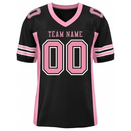 Custom Mesh Football Jersey - Personalized Practice Jerseys for Women, Stitched and Printed Name& Number, Lightweight& Breathable for Training and Games