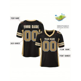 Custom Mesh Football Jersey - Personalized Practice Jerseys for Women, Stitched and Printed Name& Number, Lightweight& Breathable for Training and Games