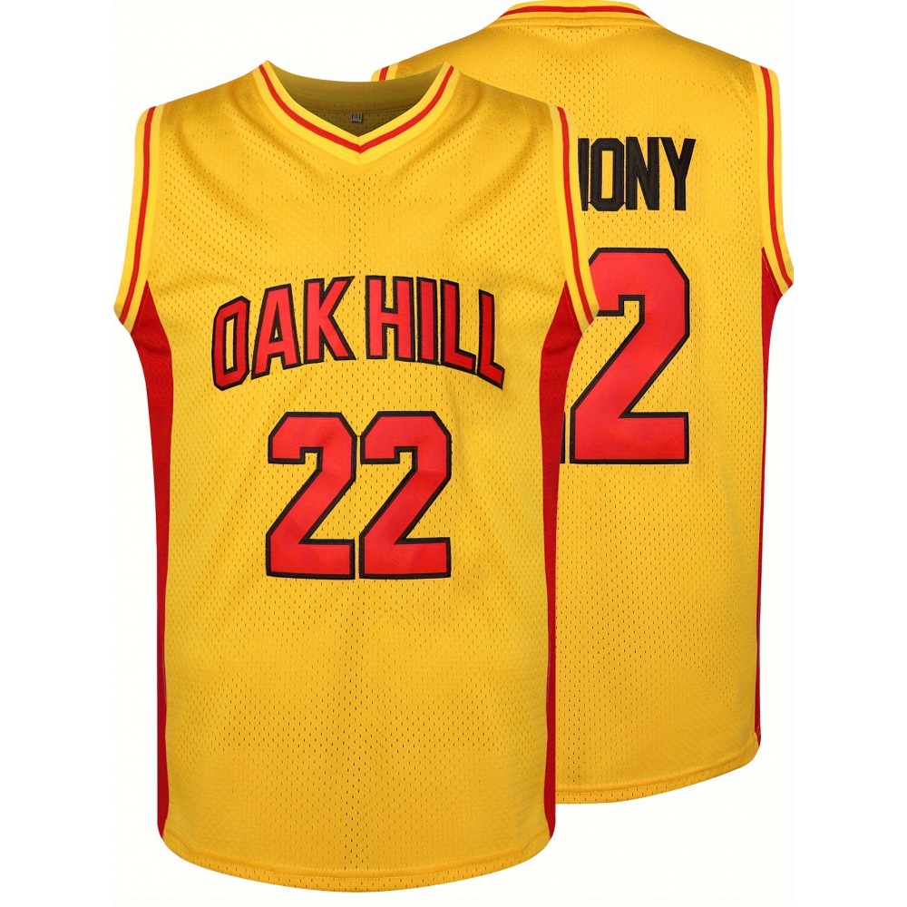 Stitched #22 Mens Yellow Basketball Jersey, Breathable, Sleeveless, Embroidered Uniform Shirt For Men, Perfect For Sports & Outdoor Activities