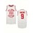 Men'S Basketball Jersey with Embroidered Name and Number, Short Sleeve Polyester Mesh Sports Vest, White Red, Sizes S-3XL, Basketball Accessories