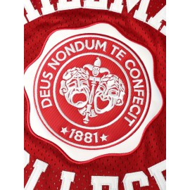 Men'S Basketball Jersey with Embroidered Name and Number, Short Sleeve Polyester Mesh Sports Vest, White Red, Sizes S-3XL, Basketball Accessories