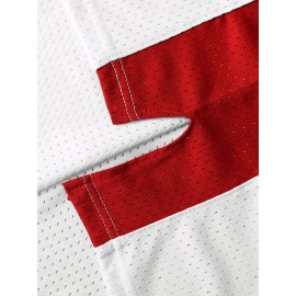 All Stitched 33 White Basketball Jersey, Breathable, Sleeveless, Embroidered Uniform Shirt For Men, Perfect For Sports & Outdoor Activities