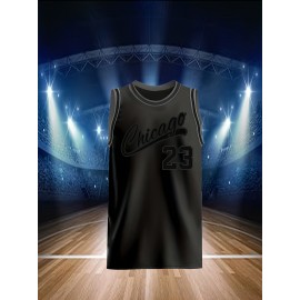 Men'S #23 Black Basketball Jeresys Stitched Name And Number S-3XL