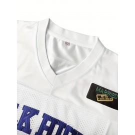 Men's #33 White American Football Jersey - V-Neck, 