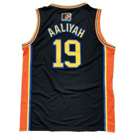 Men's Brick Lakers #19 Basketball Tank Top - Black & Orange Embroidered Sports Jersey, Breathable Polyester for Training, Competition, and Casual Wear, Casual Wear Jersey | Sporty Look | Embroidered Details, Basketball Jersey