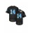 Men's #14 Black American Football Jersey - Stitched Name & Number, Breathable Polyester, V-Neck, Machine Washable - Ideal for Team Sports, Parties & Casual Wear, Football Clothes