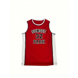 Men's #32 Red Basketball Jeresys Stitched Name And Number S-3XL