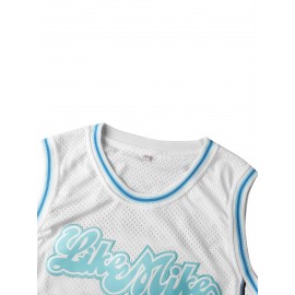 Men's #23 White Basketball Jersey with Embroidered Name and Number, Polyester, V-Neck, Machine Washable, Sizes S-3XL, Ball Clothes