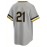 Men's#21 Grey Baseball Jeresys Stitched Name And Number