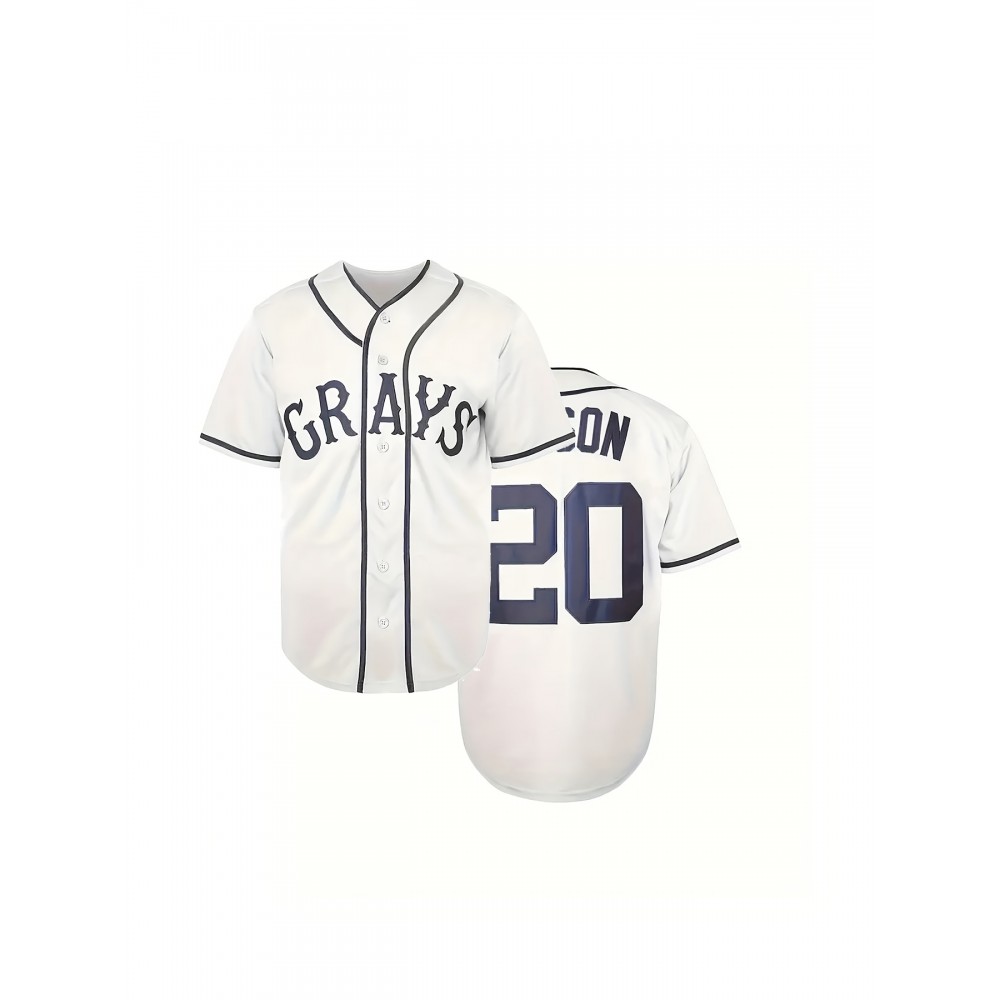 Men's#20 White Baseball Jeresys Stitched Name And Number