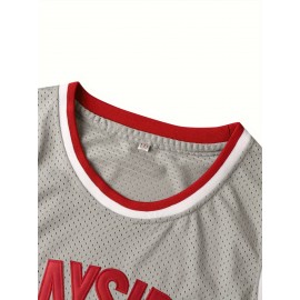 Men's #25 Embroidered Grey Basketball Jersey - Breathable, Sleeveless Sports Uniform for All Seasons, Stitched, Outdoor Activities