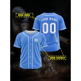 [Polyester Jersey] 100% Polyester Customizable Youngsters Baseball Jersey | Breathable & Washable, All-Over Print, Loose Fit, Sports & Casual Style for Boys & Girls - Perfect for Parties, Beach, Festive Occasions, Party Attire|Sporty Outfit