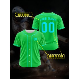 [Polyester Jersey] 100% Polyester Customizable Youngsters Baseball Jersey | Breathable & Washable, All-Over Print, Loose Fit, Sports & Casual Style for Boys & Girls - Perfect for Parties, Beach, Festive Occasions, Party Attire|Sporty Outfit