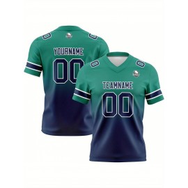 Customizable Women'S Football Jersey - Personalized Name, Number & Logo, Comfort Fit for Sports, Training & Casual Wear, Summer V-Neck T-Shirt with Bold Yellow & Red Design, Football Jersey, Nonelastic Fabric